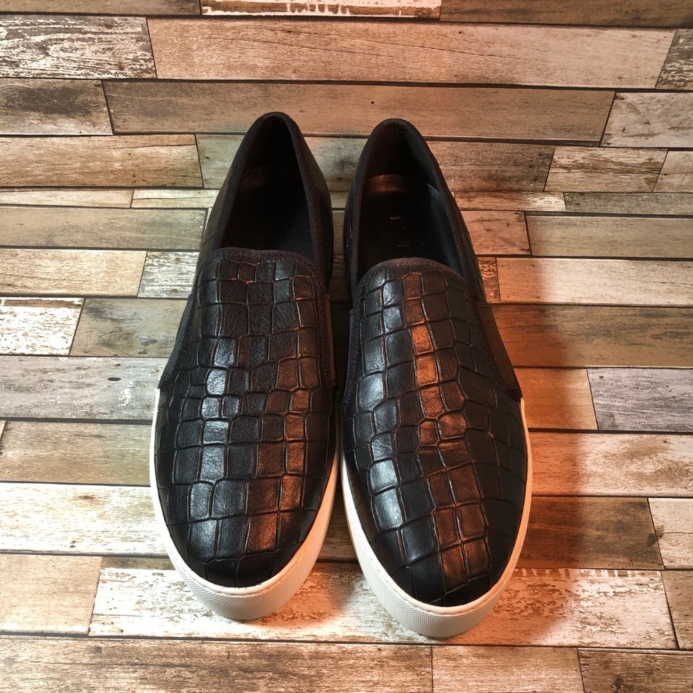 1 State Waylan Slip-On's Black Croc Gator shoes
